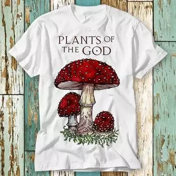 230 г/м2 100% хлопок Галлюциногенные растения Бога Полевые цветы готическая футболка Топ Дизайн унисекс женская мужская футболка ретро мода винтажная рубашка S775 XXS белый