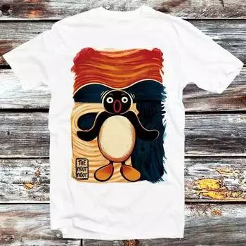 230 г/м2 100% хлопок Noot Noot Madafakas Pingu Penguin Scream забавная футболка винтажная ретро крутой подарок мужская женская унисекс мультяшная аниме-футболка B428 XXS белый