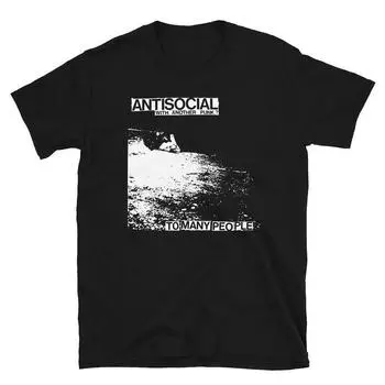 230 г/м 100% хлопок антисоциальная футболка Too Many People XXS чёрный