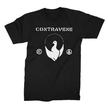 230 г/м 100% хлопок Contravenepeace рубашка Dove Punk Peace Anarcho Punk Crust Punk Daymares Omega XXS чёрный