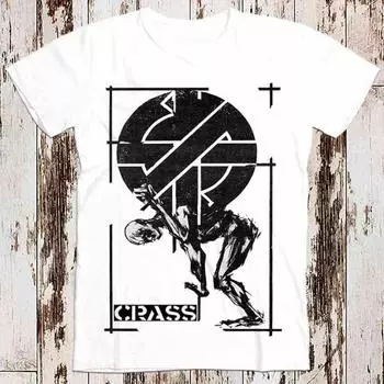 230 г/м 100% хлопок Crass Punk Anarchy British Street Graffiti футболка унисекс женская винтажная футболка 8201 XXS белый