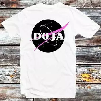 230 г/м 100% хлопок Doja Pink Nasa Baby Princess футболка винтажная ретро крутой подарок мужская женская унисекс мультяшный аниме топ футболка B463 XXS белый