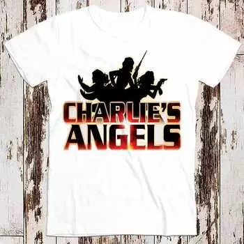 230 г/м 100% хлопок футболка с изображением фильма «Ангелы Чарли», винтажная унисекс женская футболка 8316 XXS белый