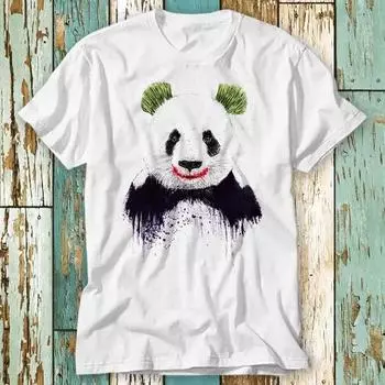 230 г/м 100% хлопок футболка с изображением лица Джокера и панды Бэнкси топ-дизайн унисекс женская мужская футболка ретро мода винтажная рубашка S905 XXS белый