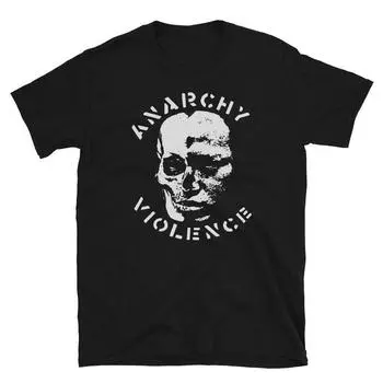 230 г/м 100% хлопок Gism Anarchy Violence Skull Shirt XXS чёрный