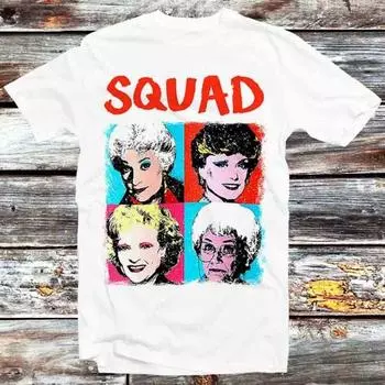 230 г/м 100% хлопок Golden Girls Squad Stardust 80-е 90-е ТВ-шоу ретро футболка винтажная ретро крутой подарок мужская женская унисекс мультфильм аниме топ футболка B456 XXS белый