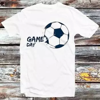 230 г/м 100% хлопок It S Game Day Soccer Premier Football Match футболка винтажная ретро крутой подарок мужская женская унисекс мультяшный аниме топ футболка B1102 XXS белый