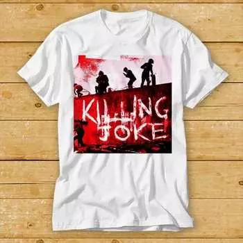 230 г/м 100% хлопок Killing Joke Красная Классическая Футболка Культовое Кино Ретро Винтаж Топ Футболка 2445 XXS белый