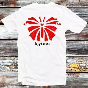 230 г/м 100% хлопок Kyuss Butterfly футболка Stoner Hard 80S Rock Music Band стиль модный дизайн мужчины женщины унисекс топ футболка B231 XXS белый