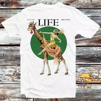 230 г/м 100% хлопок Life Camel Travel Vintage 1921 Magazine футболка винтажный ретро подарок унисекс мультфильм аниме топ футболка B1405 XXS белый