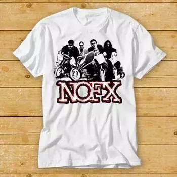 230 г/м 100% хлопок Nofx Music Band Live Concert Poster Hippie Punk Best Seller Футболка Cult Movie Retro Vintage Top Tee 2452 XXS белый
