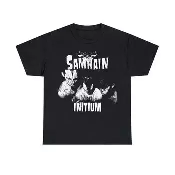 230 г/м 100% хлопок Samhain футболка Initium Glenn Danzig Horror Punk Death Rok Danzig Misfits Son Of Sam Tsol 45 Grave унисекс плотная хлопковая футболка XXS чёрный
