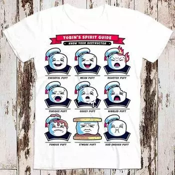 230 г/м 100% хлопок Stay Puft Ghostbusters Collage 80S Cult Film Marshmellow Best Seller Футболка Music Retro Top Tee Gift Cool Unisex 8627 XXS белый