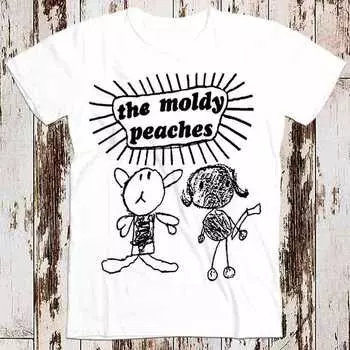 230 г/м 100% хлопок The Moldy Peaches Music Tee Top унисекс женская ретро винтажная футболка 8348 XXS белый