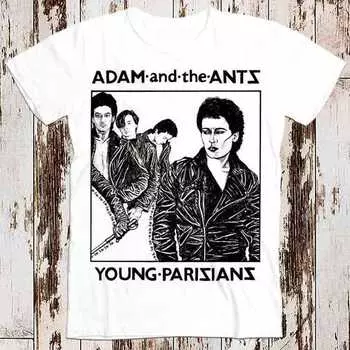 230 Gsm 100% Cotton Adam Ants Young Parisians Super Cool Hipster Fashion Best Seller T Shirt Music Retro Top Tee Gift Cool Unisex 8488 XXS белый