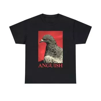 230 Gsm 100% Cotton Anguish Pigeon T Shirt XXS чёрный