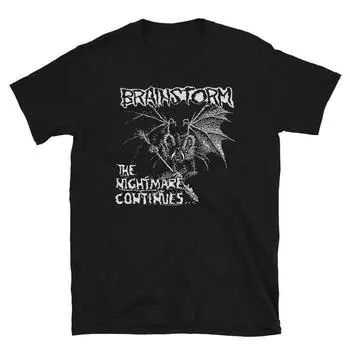 230 Gsm 100% Cotton Brainstorm The Nightmare Continues Shirt XXS чёрный