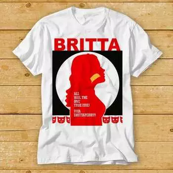 230 Gsm 100% Cotton Britta All Hail The One True Five Viva Best Seller T Shirt Cult Movie Retro Vintage Top Tee 1970 XXS белый