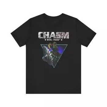 230 Gsm 100% Cotton Chasm The Rift 90S Pc Game Cover Art Retro Style Unisex Jersey Short Sleeve Tee Nostalgic Great Gift For Gamers And Collectors XXS чёрный