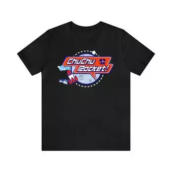 230 Gsm 100% Cotton Chuchu Rocket Sega Dreamcast Cover Art Retro Style Unisex Short Sleeve T Shirt XXS чёрный