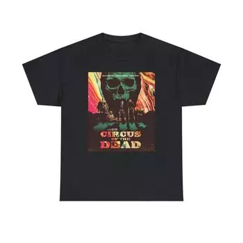 230 Gsm 100% Cotton Circus Of The Dead Bluray Swirl T Shirt Designed By John Mata XXS чёрный