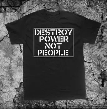 230 Gsm 100% Cotton Destroy Power Not People Shirtanarchy Activism Class War Corporate Slave Human Liberation Animal Front Earth Rights Welfare Social XXS чёрный