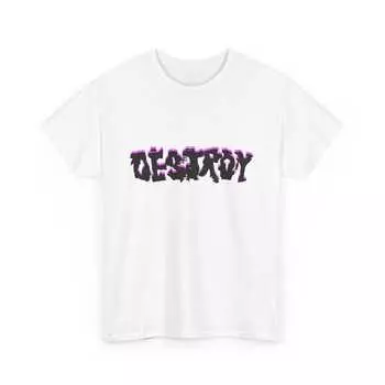 230 Gsm 100% Cotton Destroy Tee Shirt Punk Pink 1977 London Unisex Shirt 2 Colorways XXS белый