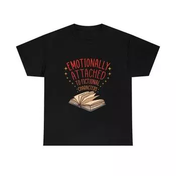 230 Gsm 100% Cotton Emotionally Attached To Fictional Charactersunisex Heavy Cotton Tee XXS чёрный
