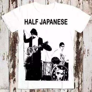 230 Gsm 100% Cotton Graphic Half Japanese Rock Music Tee Top Vintage Unisex Ladies T Shirt 8297 XXS белый