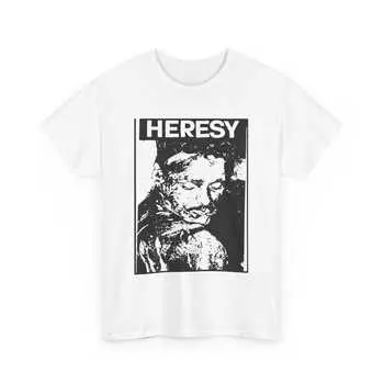230 Gsm 100% Cotton Heresy Tee Shirt Photocopy Unisex Short Sleeve Tee Uk Vintage Speed Hardcore 8 Colorways XXS белый