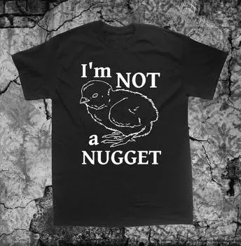 230 Gsm 100% Cotton I M Not A Nugget Shirtvegan Vegetarian Animal Rights Liberation Front Activism Alf Anarchism Anarcho Anarchy Earth Welfare Punk So XXS чёрный