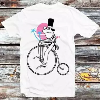 230 Gsm 100% Cotton Kawaii Cute Frog Man I Love Frogs T Shirt Vintage Retro Cool Gift Unisex Cartoon Anime Top Tee B813 XXS белый