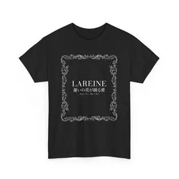 230 Gsm 100% Cotton Lareine Tee Shirt Fleur Japan Visual Kei 4 Colorways XXS чёрный
