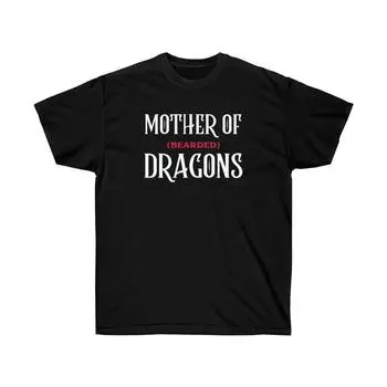 230 Gsm 100% Cotton Mother Of Bearded Dragons Unisex Ultra Cotton Tee XXS чёрный