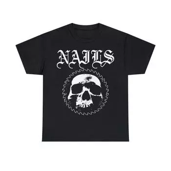 230 Gsm 100% Cotton Nails T Shirt Dead In The Dirt All Pigs Must Die Cursed Full Of Hell Black Breath Trap Them Pig Destroyer Unisex Heavy Cotton T Sh XXS чёрный