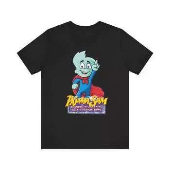 230 Gsm 100% Cotton Pajama Sam 2 Thunderlightning Arent So Frightening Retro Style Cover Art Unisex Jersey Short Sleeve Tee 90S Nostalgic For Gamers XXS чёрный