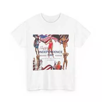 230 Gsm 100% Cotton Ral Housewives Bravo Independence Day 4Th Of July Novelty Unisex Heavy Cotton Tee XXS белый