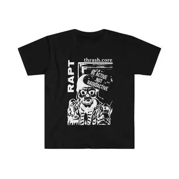 230 Gsm 100% Cotton Rapt T Shirt Old School Thrashcore Unisex Short Sleeve Tee Shirt XXS чёрный