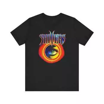 230 Gsm 100% Cotton Shivers Pc Game 90S Retro Style Cover Art Unisex Jersey Short Sleeve Tee Nostalgic Great Gift For Gamers And Collectors XXS чёрный