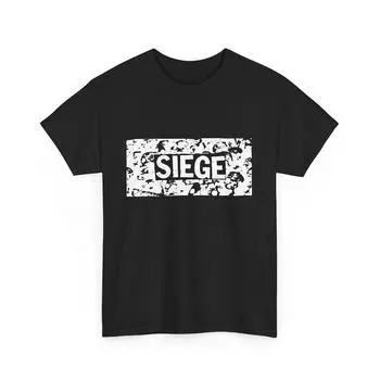 230 Gsm 100% Cotton Siege Tee Shirt Unisex Hardcore In 4 Colorways XXS чёрный