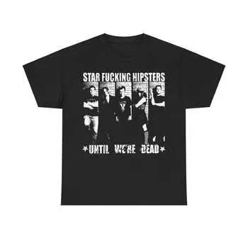 230 Gsm 100% Cotton Star Fucking Hipsters T Shirt Punk Leftover Crack Choking Victim Indk Operation Ivy Against All Authority Unisex Heavy Cotton T Sh XXS чёрный
