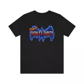 230 Gsm 100% Cotton Super Ghouls And Ghosts Snes Retro Style 90 S Video Game Pixel Art Unisex T Shirt Great Gift For Gamersretro Collectors XXS чёрный