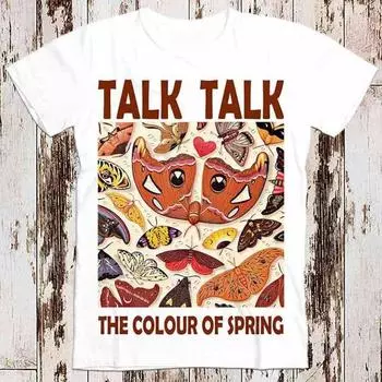 230 Gsm 100% Cotton Talk Talk The Colour Of Spring Tee Top Retro Cool Vintage Unisexladies T Shirt 8209 XXS белый