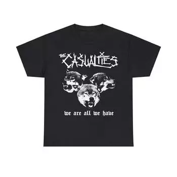 230 Gsm 100% Cotton The Casualties T Shirt We Are All We Have The Exploited Gbh The Unseen Subhumans The Adicts Us Bombs Unisex Heavy Cotton T Shirt XXS чёрный
