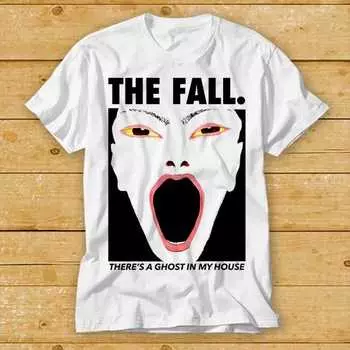 230 Gsm 100% Cotton The Fall There S A Ghost In My House T Shirt Cult Movie Retro Vintage Top Tee 2468 XXS белый