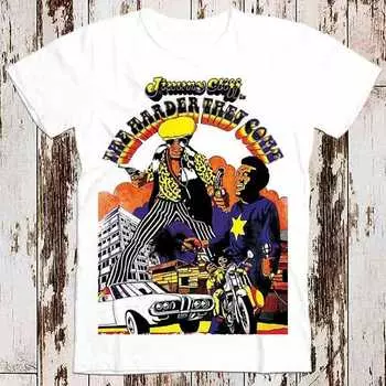 230 Gsm 100% Cotton The Harder They Come Poster 70S Jimmy Cliff Film Reggae Music Best Seller T Shirt Music Retro Top Tee Gift Cool Unisex 8652 XXS белый
