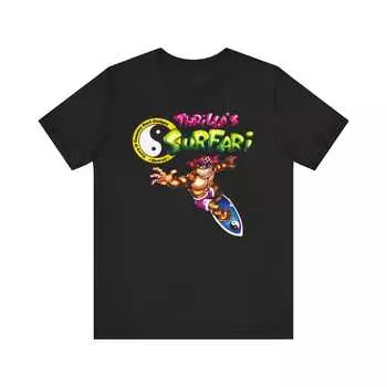 230 Gsm 100% Cotton Towncountry Surf Designs Thrilla S Surfari Retro Style Unisex Jersey Short Sleeve Tee Great Gift For Gamers And Collectors XXS чёрный