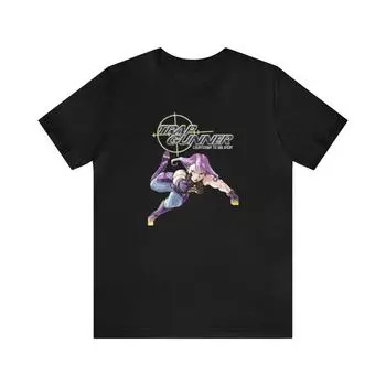 230 Gsm 100% Cotton Trap Gunner Ps1 Cover Art Retro Style Unisex Short Sleeve Tee T Shirt XXS чёрный