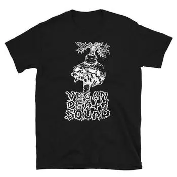 230 Gsm 100% Cotton Vegan Death Squad Shirt XXS чёрный