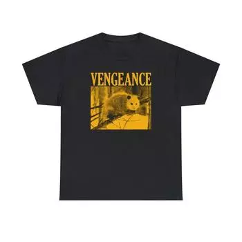 230 Gsm 100% Cotton Vengeance Opossum T Shirt XXS чёрный